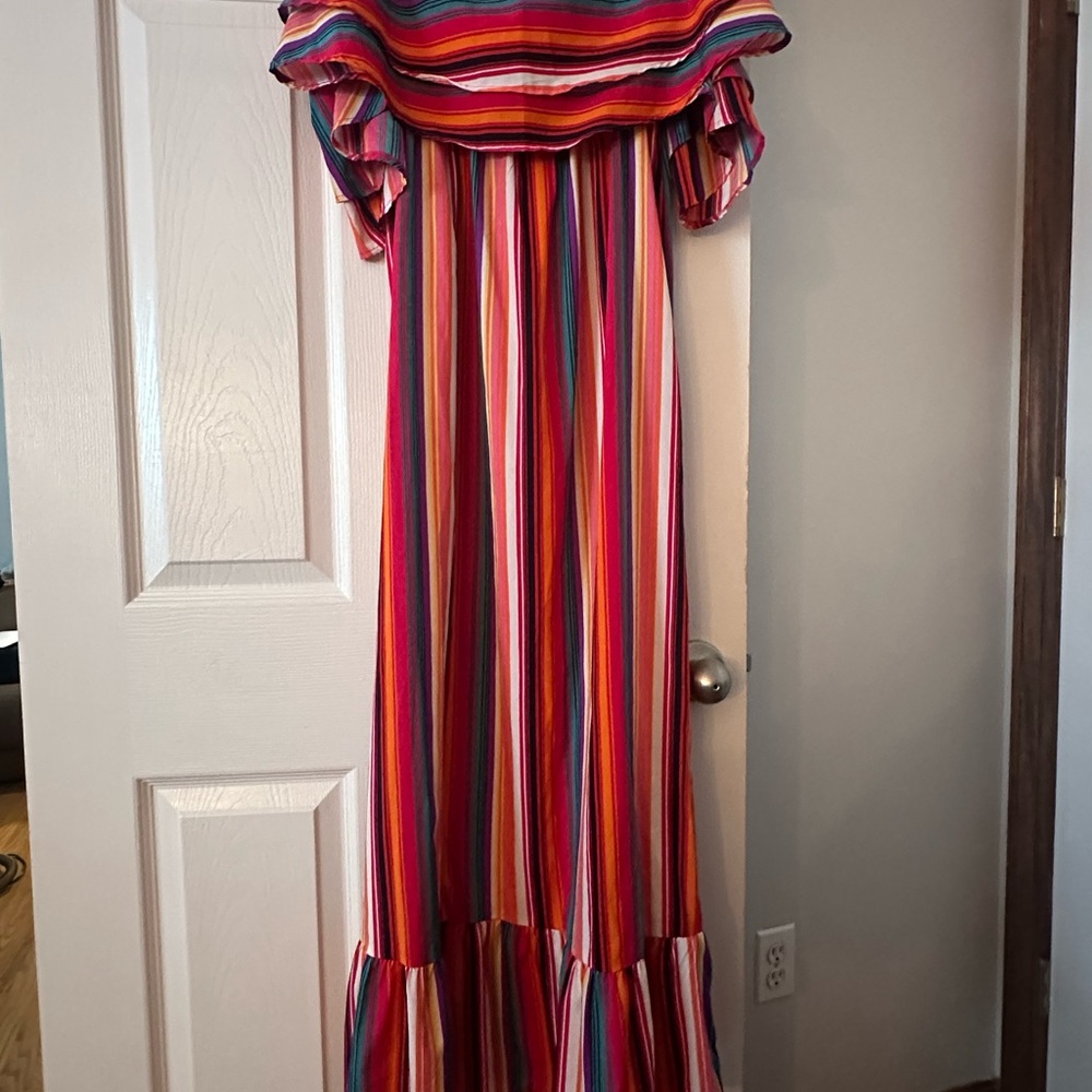 Colorful Striped Maxi Dress